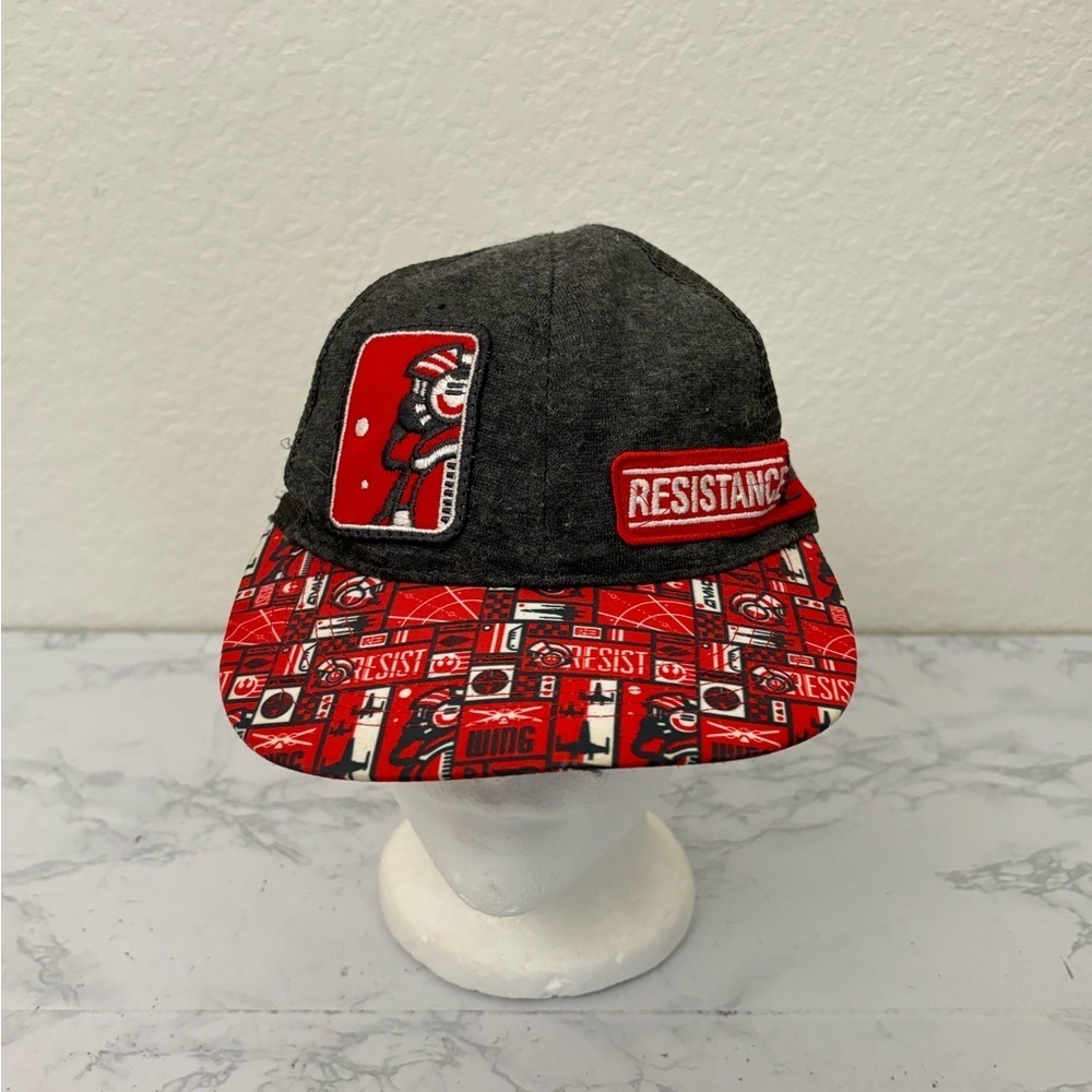 Star Wars Hat Cap Snap Back Adult Trucker Resistance Disney Parks Red Gray​​​